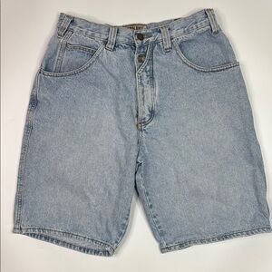 Vintage Industrial Rags Hardware Denim Shorts Size 32 Waist 28"